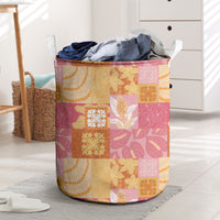 Aloha Hawaii Quilt Floral Patchwork Style Laundry Basket