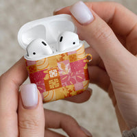 Aloha Hawaii Quilt Floral Patchwork Style AirPods Case