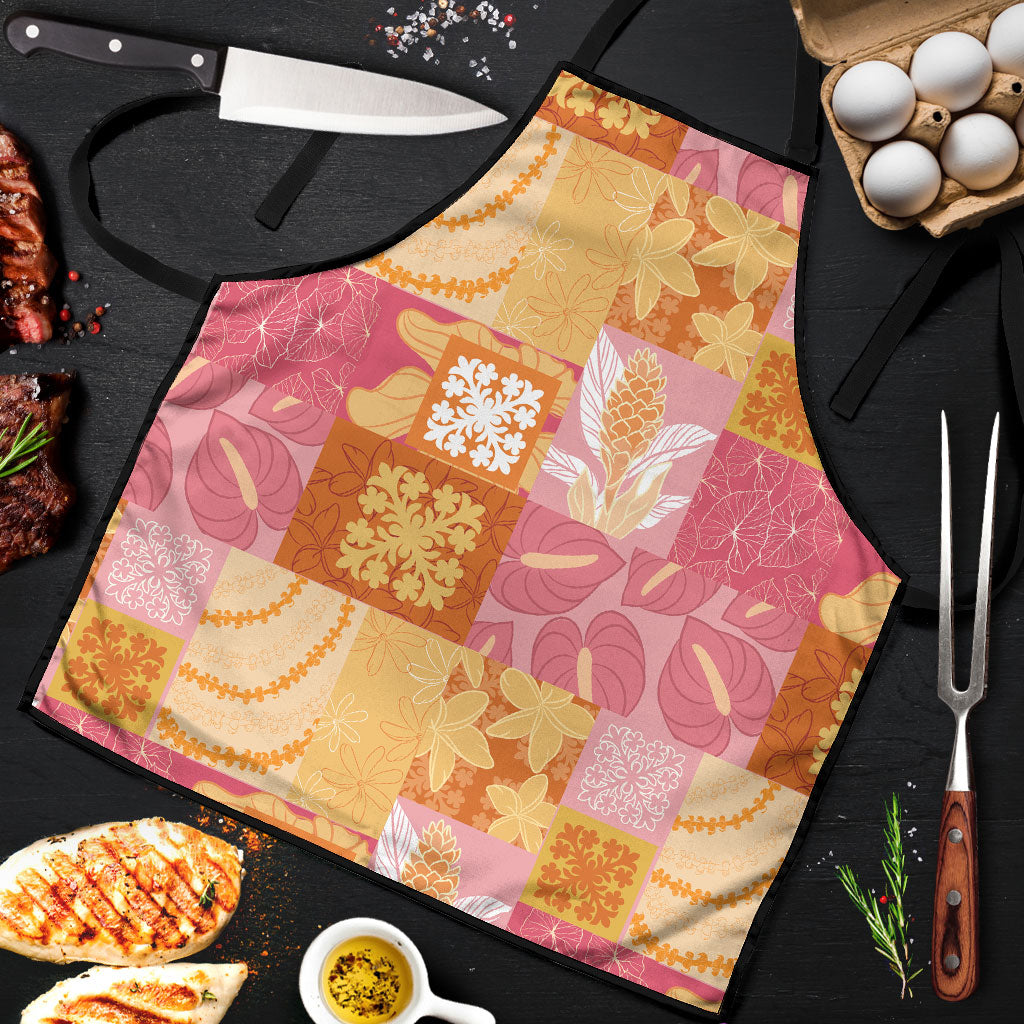 Aloha Hawaii Quilt Floral Patchwork Style Apron