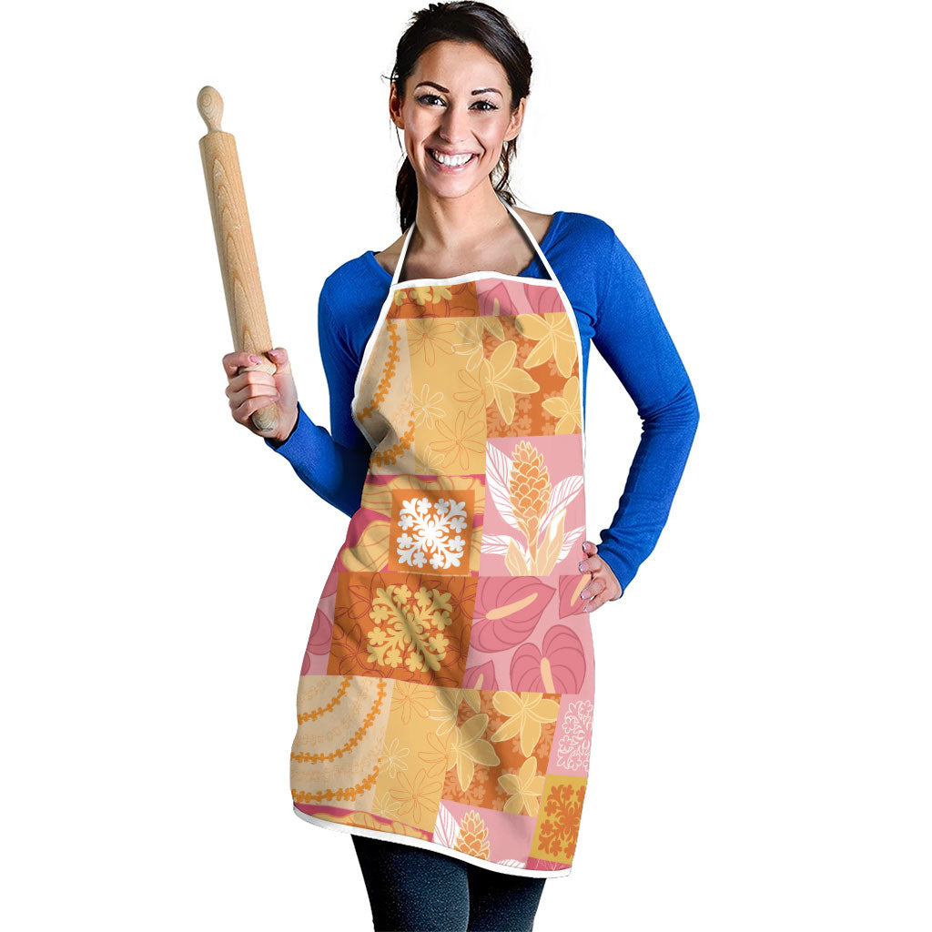 Aloha Hawaii Quilt Floral Patchwork Style Apron