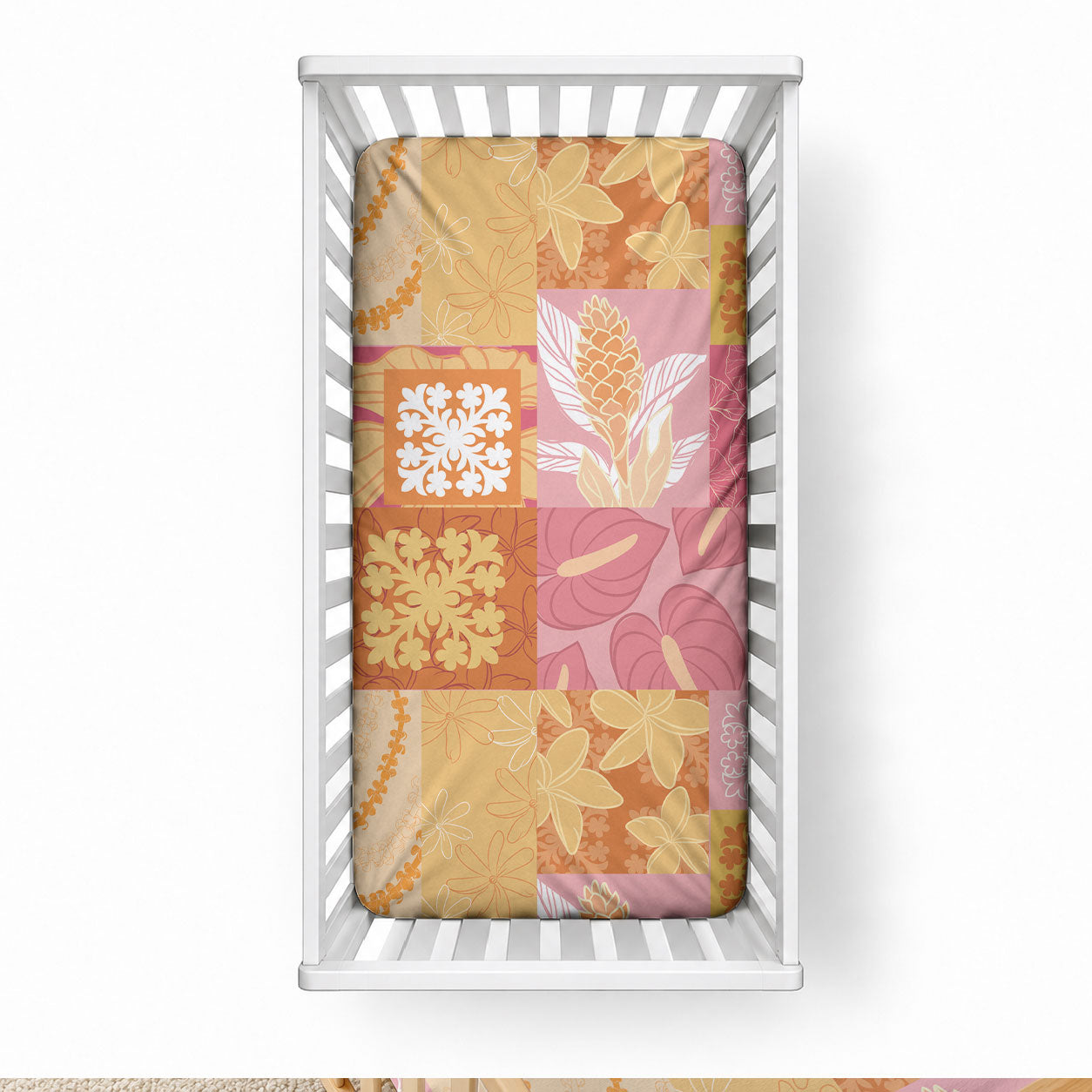 Aloha Hawaii Quilt Floral Patchwork Style Baby Bed Cover LT14 28 × 52 in Multicolor - Polynesian Pride
