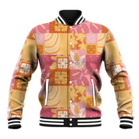 Aloha Hawaii Quilt Floral Patchwork Style Baseball Jacket