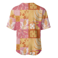 Aloha Hawaii Quilt Floral Patchwork Style Baseball Jersey