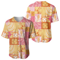 Aloha Hawaii Quilt Floral Patchwork Style Baseball Jersey