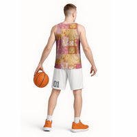 Aloha Hawaii Quilt Floral Patchwork Style Basketball Jersey