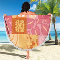 Aloha Hawaii Quilt Floral Patchwork Style Beach Blanket