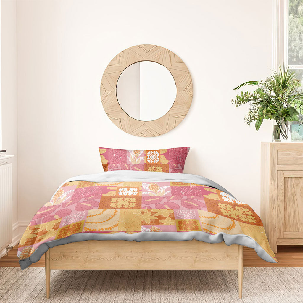 Aloha Hawaii Quilt Floral Patchwork Style Bedding Set