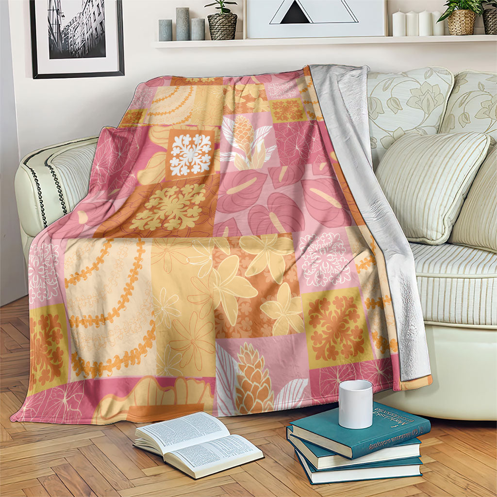 Aloha Hawaii Quilt Floral Patchwork Style Blanket