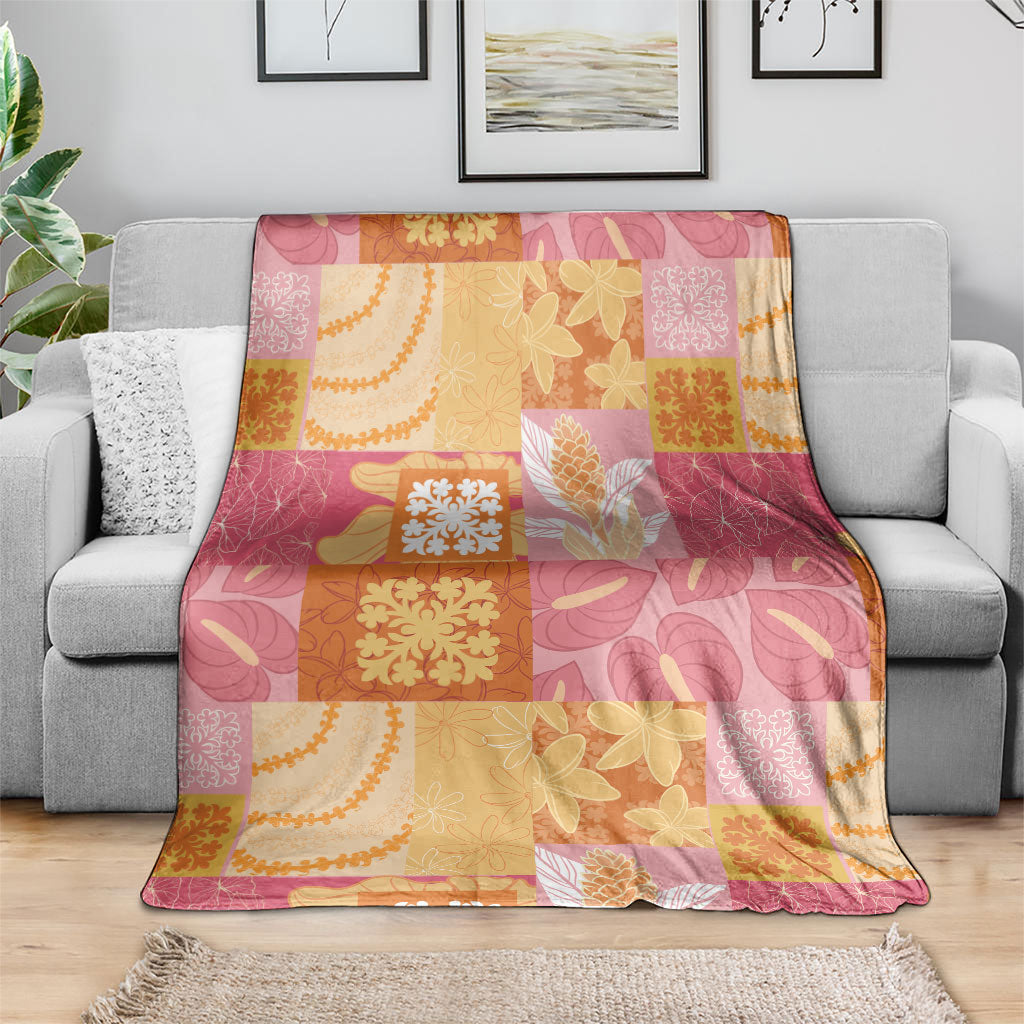 Aloha Hawaii Quilt Floral Patchwork Style Blanket