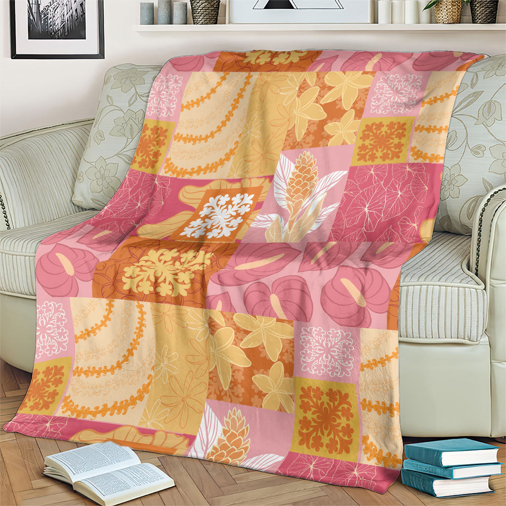Aloha Hawaii Quilt Floral Patchwork Style Blanket
