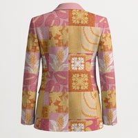 Aloha Hawaii Quilt Floral Patchwork Style Blazer