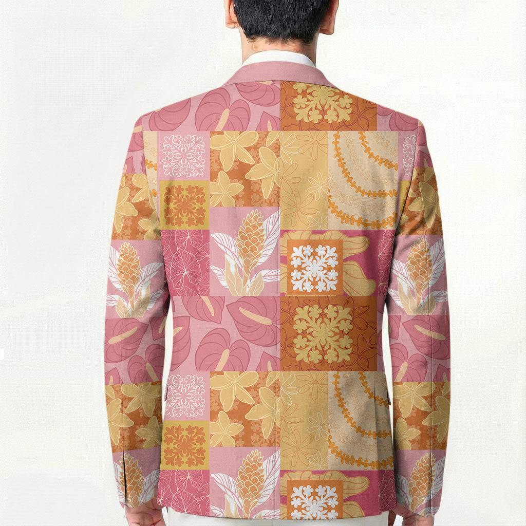 Aloha Hawaii Quilt Floral Patchwork Style Blazer