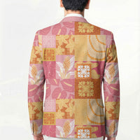 Aloha Hawaii Quilt Floral Patchwork Style Blazer