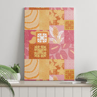 Aloha Hawaii Quilt Floral Patchwork Style Canvas Wall Art