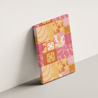 Aloha Hawaii Quilt Floral Patchwork Style Canvas Wall Art