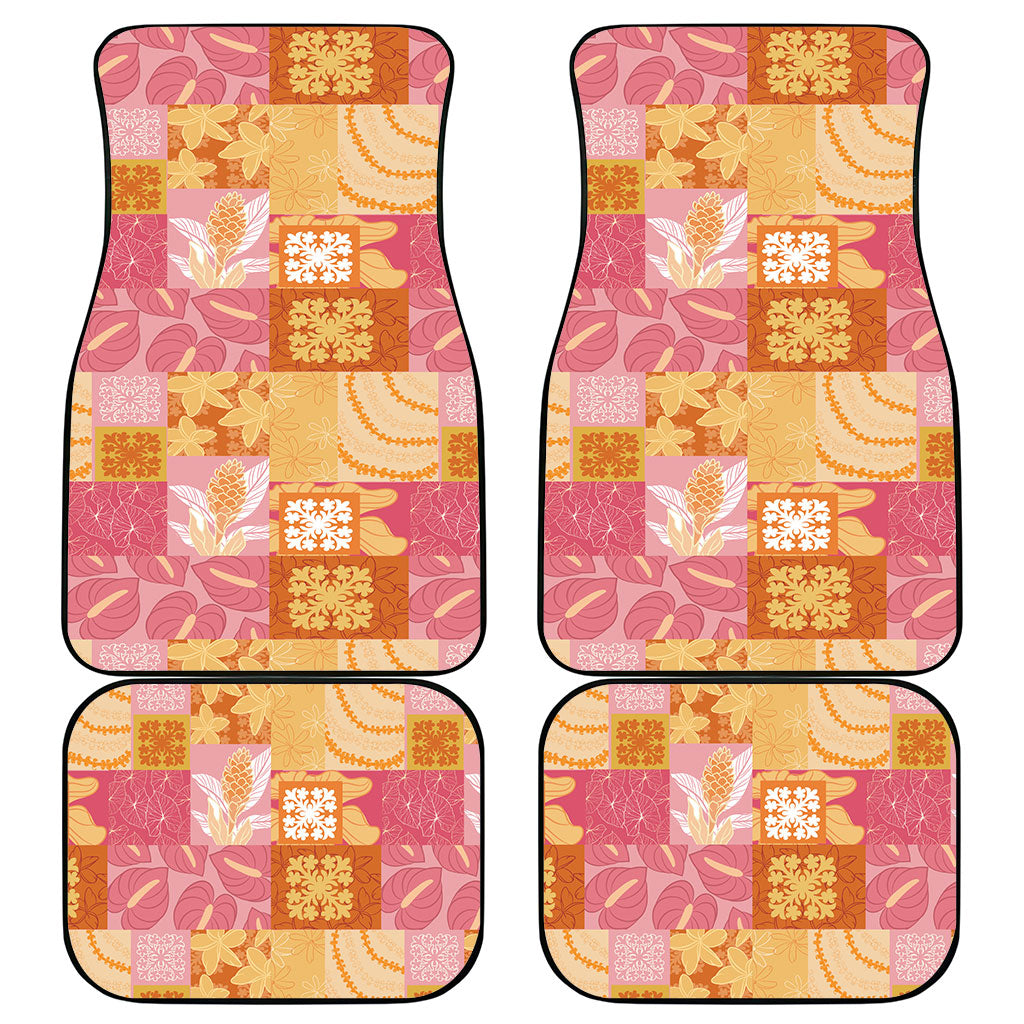 Aloha Hawaii Quilt Floral Patchwork Style Car Mats