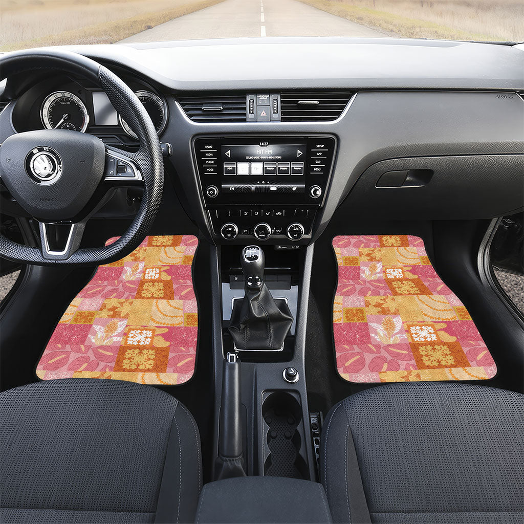 Aloha Hawaii Quilt Floral Patchwork Style Car Mats