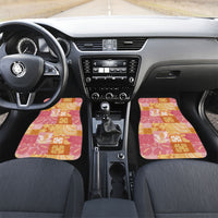 Aloha Hawaii Quilt Floral Patchwork Style Car Mats