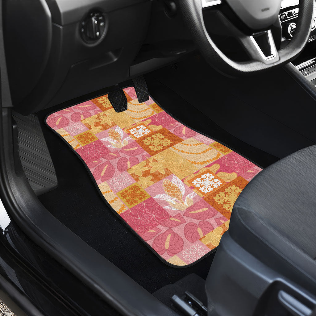 Aloha Hawaii Quilt Floral Patchwork Style Car Mats