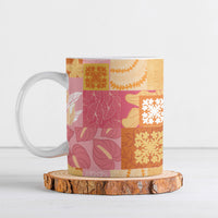 Aloha Hawaii Quilt Floral Patchwork Style Ceramic Mug