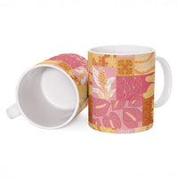 Aloha Hawaii Quilt Floral Patchwork Style Ceramic Mug