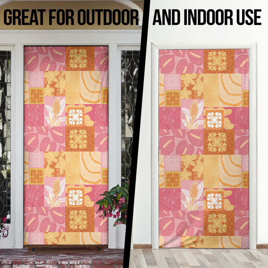 Aloha Hawaii Quilt Floral Patchwork Style Door Cover