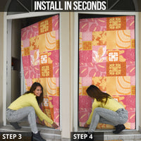 Aloha Hawaii Quilt Floral Patchwork Style Door Cover