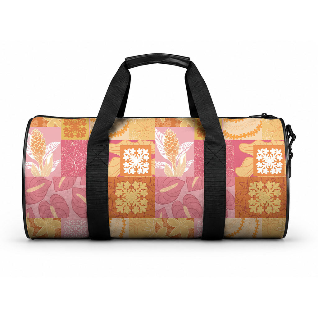Aloha Hawaii Quilt Floral Patchwork Style Duffle Bag