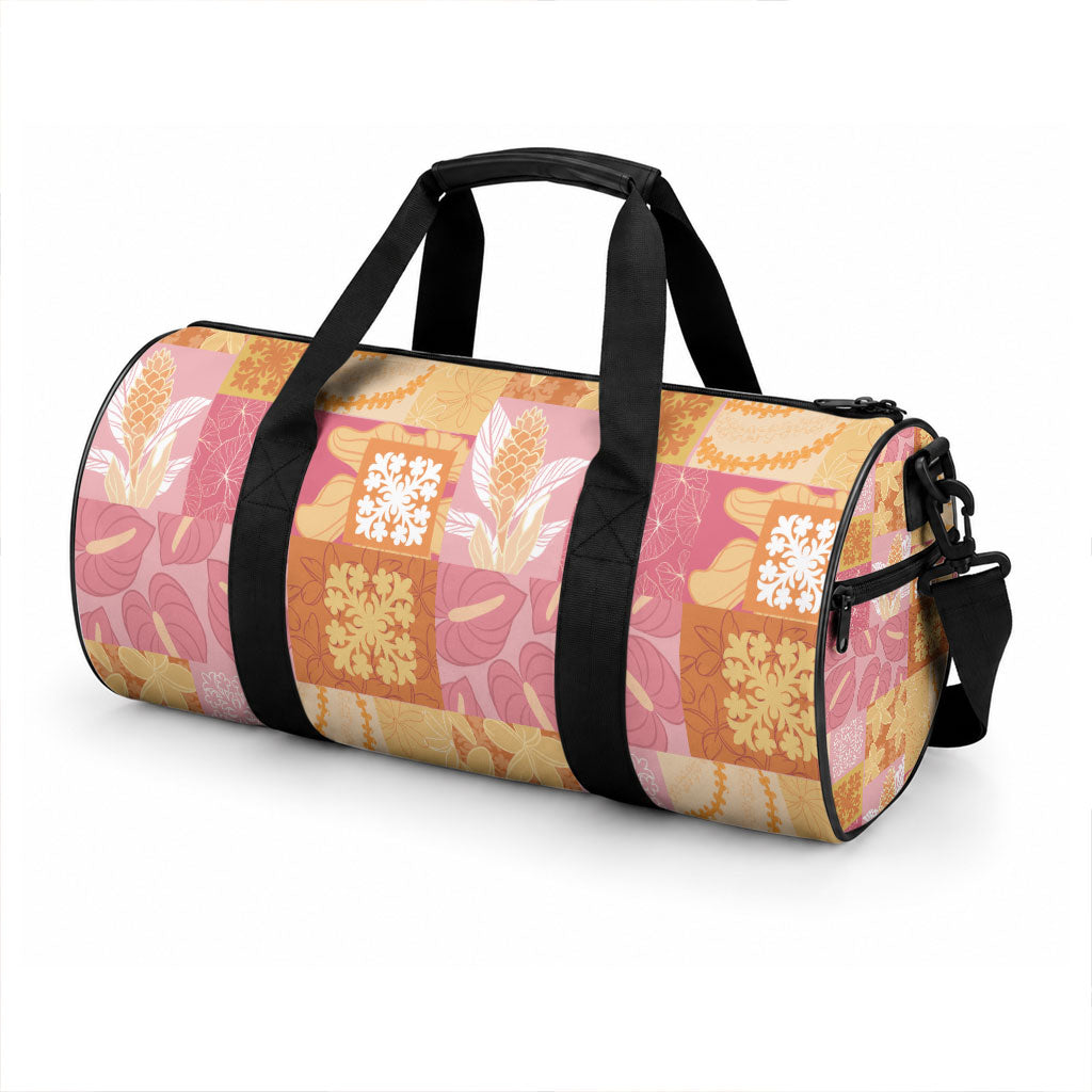 Aloha Hawaii Quilt Floral Patchwork Style Duffle Bag