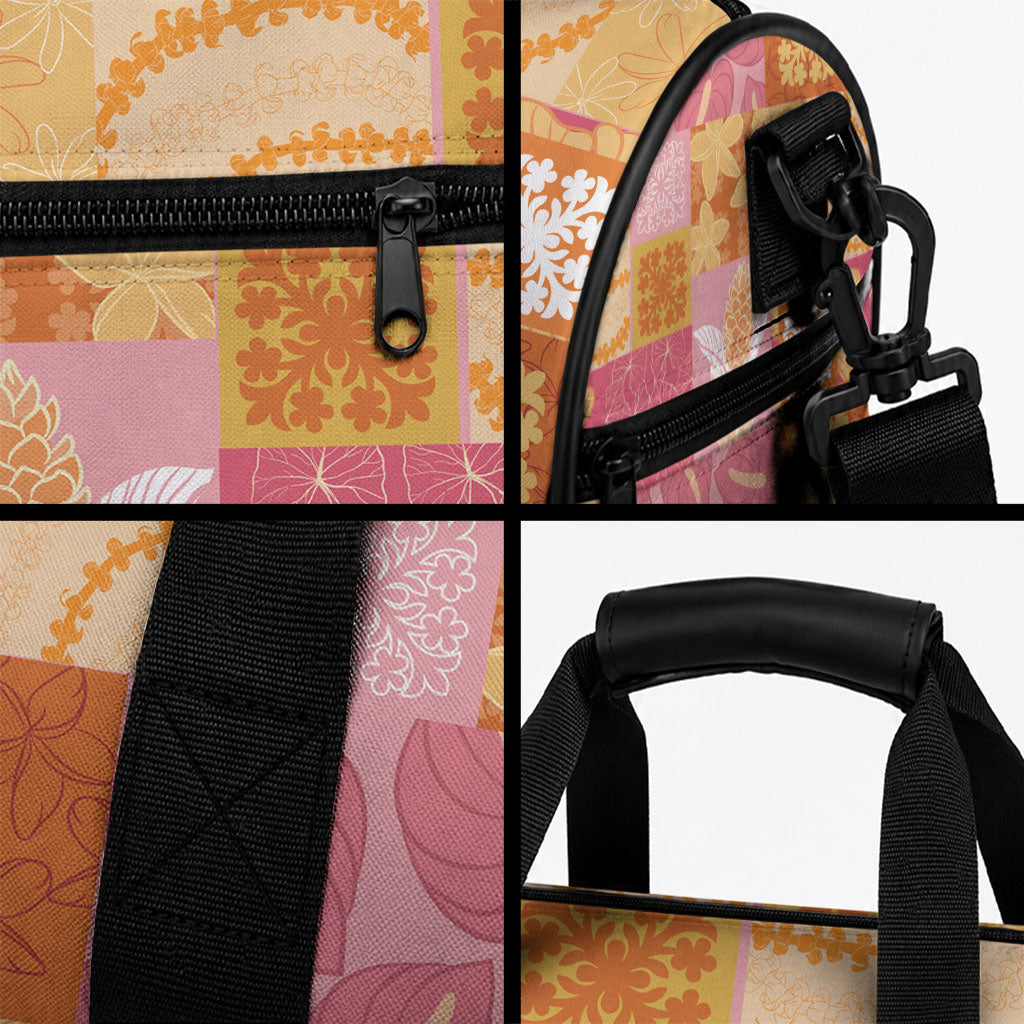 Aloha Hawaii Quilt Floral Patchwork Style Duffle Bag