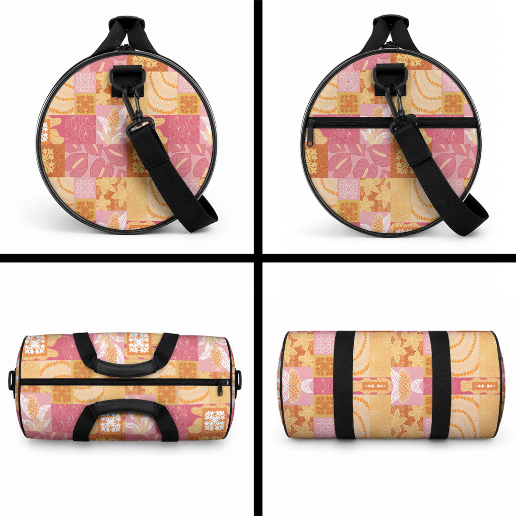 Aloha Hawaii Quilt Floral Patchwork Style Duffle Bag