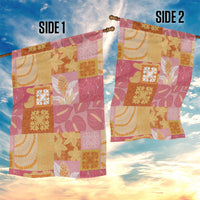 Aloha Hawaii Quilt Floral Patchwork Style Garden Flag