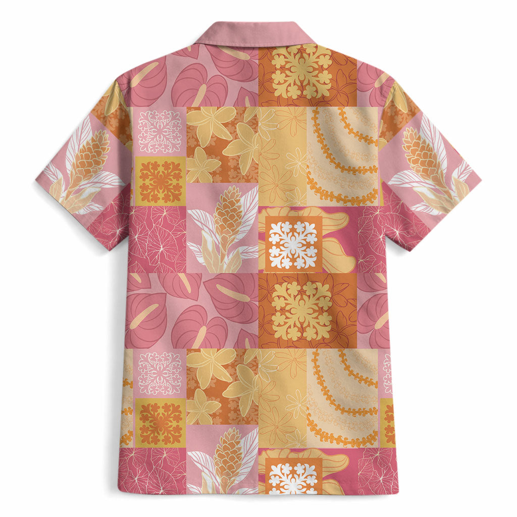 Aloha Hawaii Quilt Floral Patchwork Style Hawaiian Shirt