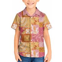 Aloha Hawaii Quilt Floral Patchwork Style Hawaiian Shirt