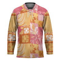 Aloha Hawaii Quilt Floral Patchwork Style Hockey Jersey