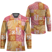 Aloha Hawaii Quilt Floral Patchwork Style Hockey Jersey