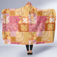 Aloha Hawaii Quilt Floral Patchwork Style Hooded Blanket