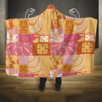 Aloha Hawaii Quilt Floral Patchwork Style Hooded Blanket