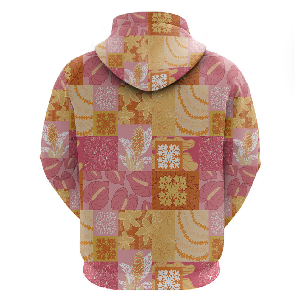Aloha Hawaii Quilt Floral Patchwork Style Hoodie