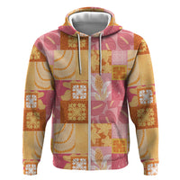 Aloha Hawaii Quilt Floral Patchwork Style Hoodie