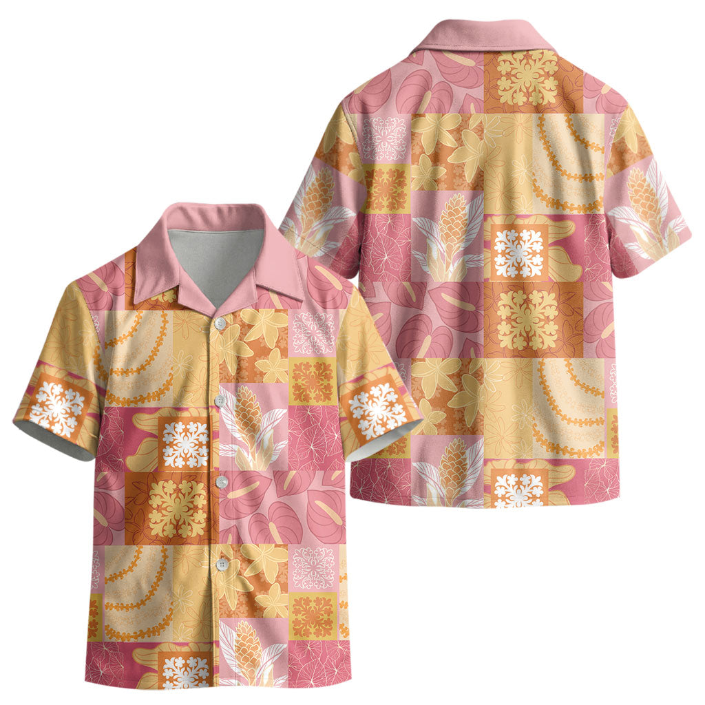 Aloha Hawaii Quilt Floral Patchwork Style Kid Hawaiian Shirt