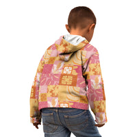 Aloha Hawaii Quilt Floral Patchwork Style Kid Hoodie