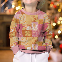 Aloha Hawaii Quilt Floral Patchwork Style Kid Ugly Christmas Sweater