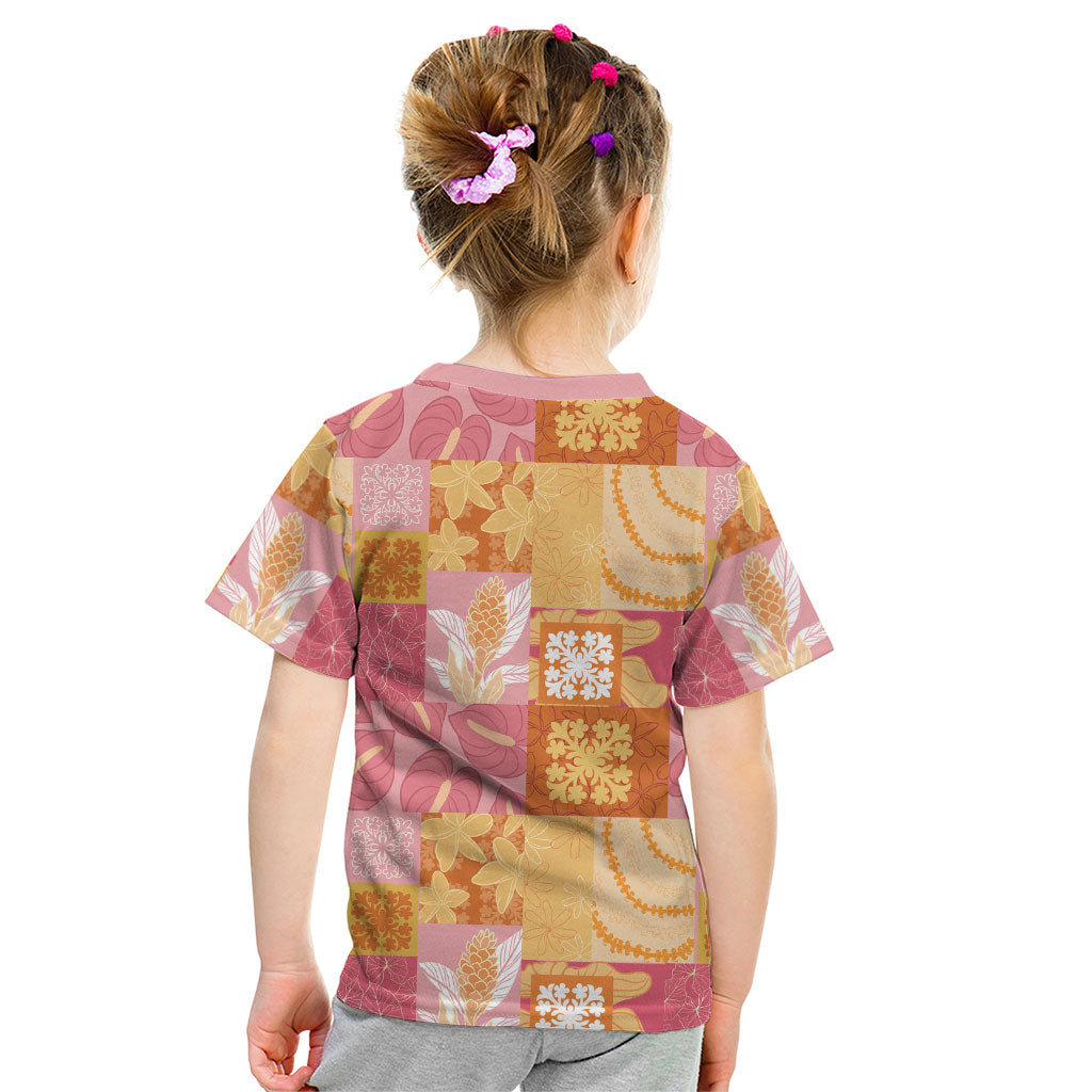 Aloha Hawaii Quilt Floral Patchwork Style Kid T Shirt