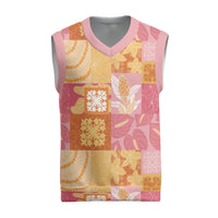 Aloha Hawaii Quilt Floral Patchwork Style Christmas Knitted V-Neck Vest