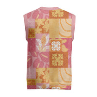 Aloha Hawaii Quilt Floral Patchwork Style Christmas Knitted V-Neck Vest