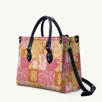 Aloha Hawaii Quilt Floral Patchwork Style Leather Bag