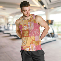 Aloha Hawaii Quilt Floral Patchwork Style Men Tank Top