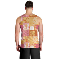 Aloha Hawaii Quilt Floral Patchwork Style Men Tank Top