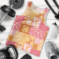 Aloha Hawaii Quilt Floral Patchwork Style Men Tank Top